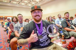 Greg Young of Roseville, Calif., won the Samuel Adams Ninkasi Award, for accumulating the most wins in the competition.