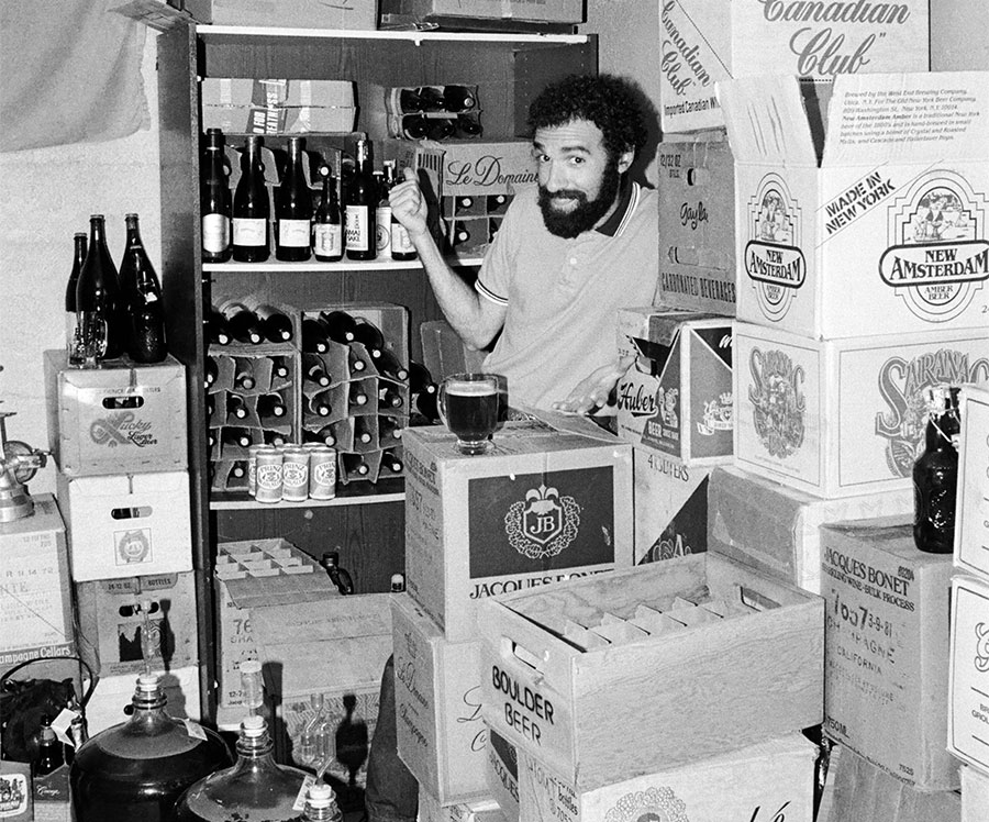 Charlie in his beer cellar circa 1985.